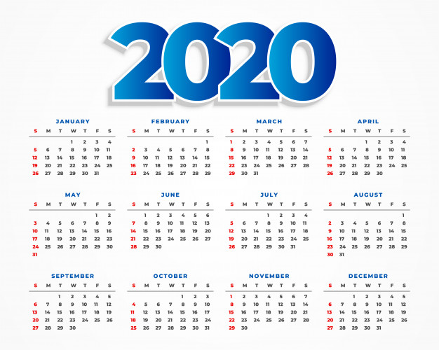 CALENDARIO 2020